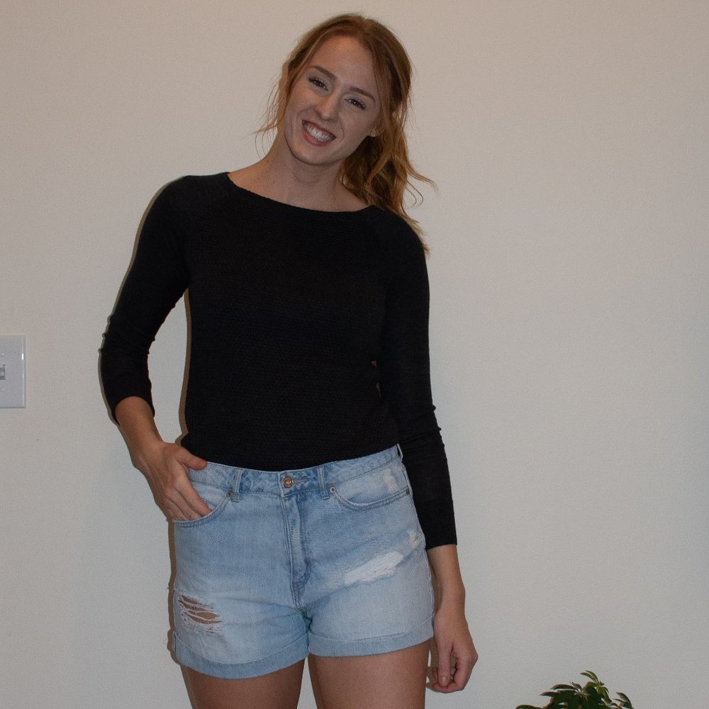 Charcoal Boat Neck Sweater